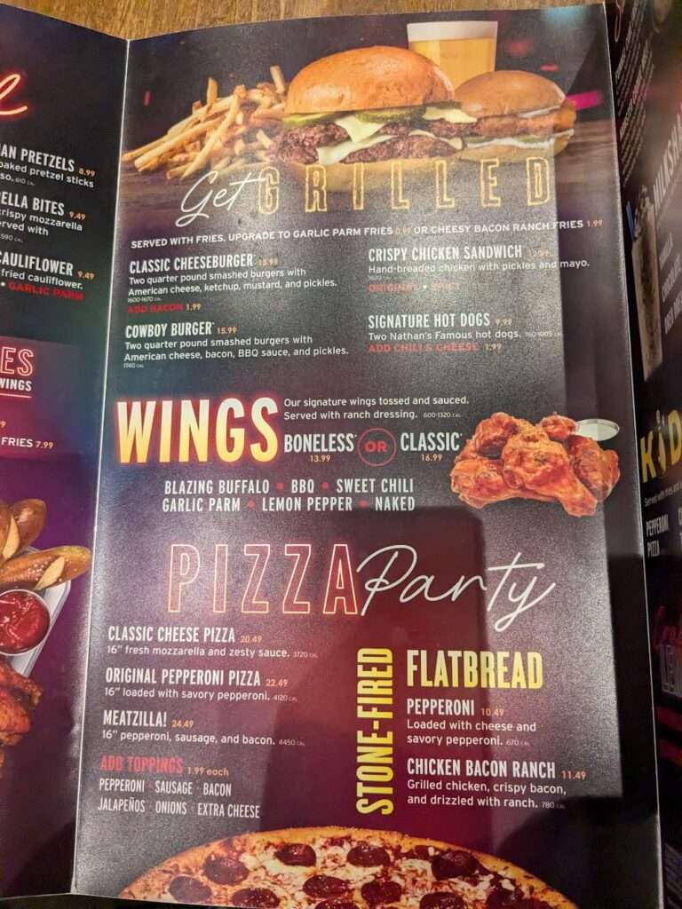 McCall’s Tavern menu 6